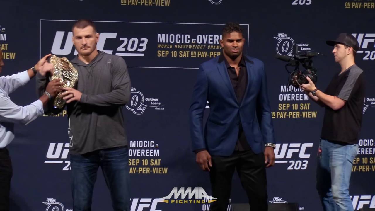 Bohaterowie UFC 203 twarzą w twarz na konferencji przed galą [WIDEO]