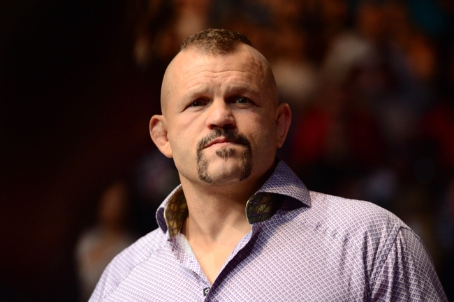 May 23, 2015; Las Vegas, NV, USA; UFC former light heavyweight champion Chuck Liddell attends the Anthony Johnson (not pictured) and Daniel Cormier (not pictured)  light heavyweight championship bout during UFC 187 at MGM Grand Garden Arena. Cormier won via third round TKO. Mandatory Credit: Joe Camporeale-USA TODAY Sports