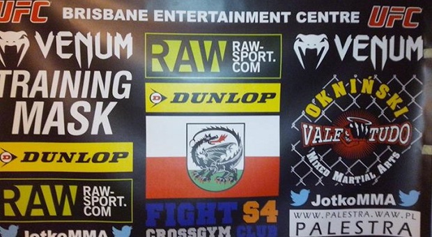 Baner Krzysztofa Jotki na UFC Fight Night 33