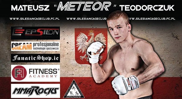 Banner Mateusza Teodorczuka na Cage Warriors