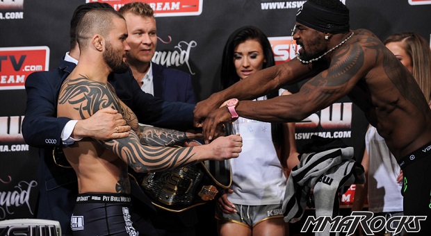 KSW 26: Starcie Jaya Silvy z Michałem Materlą na ważeniu