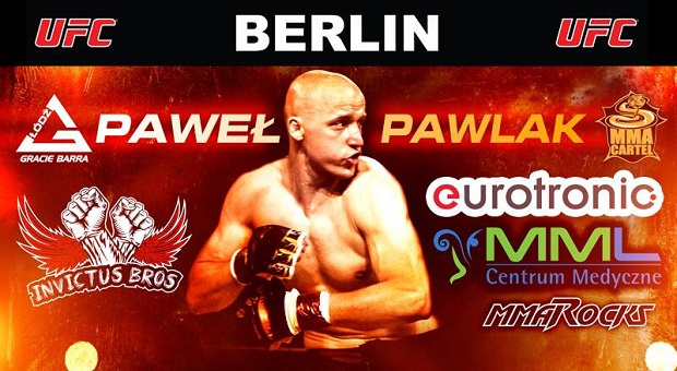 Banner Pawła Pawlaka na UFC w Berlinie