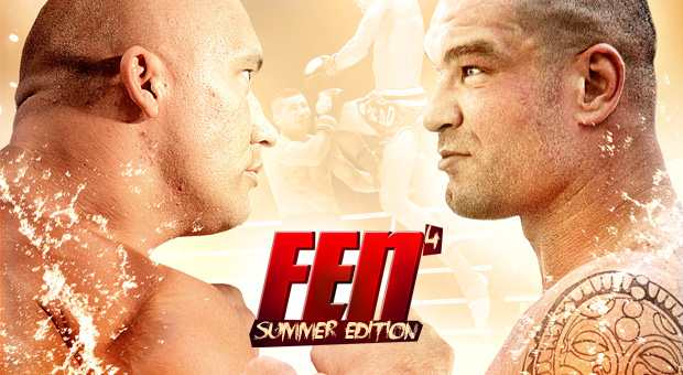 Oficjalny plakat gali FEN 4: Summer Edition + Grafika pojedynku Mora vs Wlazło