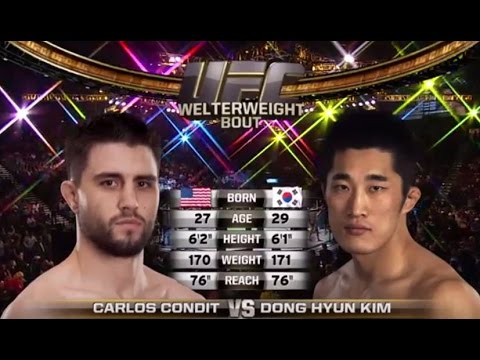 Zobacz jak Carlos Condit nokautuje Dong Hyun Kima latającym kolanem (WIDEO)