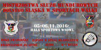 Mistrzostwa Służb Mundurowych Dolnego Śląska w sportach walki odbędą się 5-6 listopada we Wrocławiu