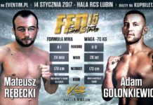 Mateusz „Chińczyk” Rębecki vs. Adam Golonkiewicz na gali FEN 15