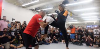 Trening medialny Jędrzejczyk tuż przed UFC 211
