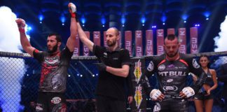 Karty punktowe z pojedynku Khalidov – Mańkowski na KSW 39