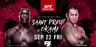 UFC Fight Night 117: Saint Preux vs Okami – wyniki