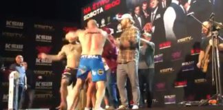 Przepychanka Popka i Oświecińskiego na ważeniu przed KSW 41 (WIDEO)