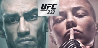 Oficjalny plakat UFC 223 z udziałem m.in. Joanny Jędrzejczyk