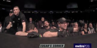 WIDEO: Reakcje narożników Edgara oraz Ortegi na skończenie walki na UFC 222