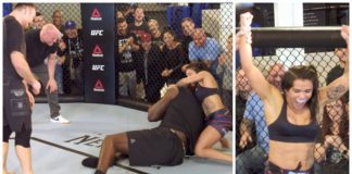 Zobacz jak Claudia Gadelha poddaje 170 kilogramowego Shaquille O’Neala (WIDEO)