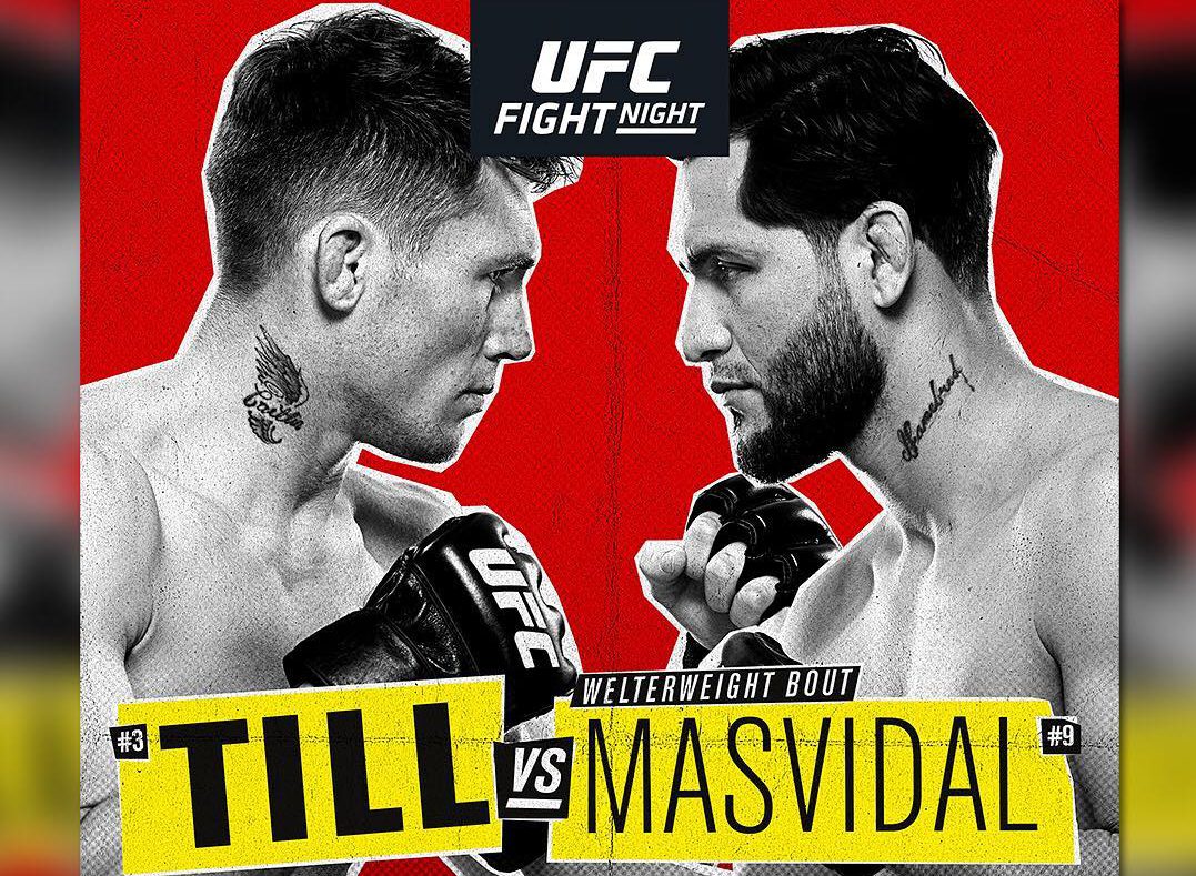 Oficjalny plakat gali UFC London: Till vs. Masvidal | MMA ROCKS