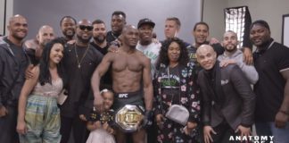 Zobacz co działo się w szatni Usmana po zdobyciu pasa na UFC 235 (WIDEO)