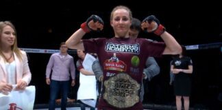 Marta Waliczek broni mistrzowski pas na gali Bitwa o Wołgę w Rosji