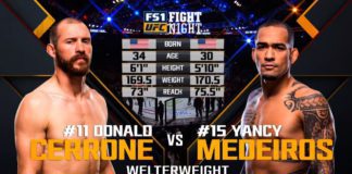 Darmowa walka przed UFC w Kanadzie: Donald Cerrone vs Yancy Medeiros
