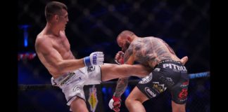 Scott Askham tuż po zwycięstwie z Michałem Materlą na KSW 49
