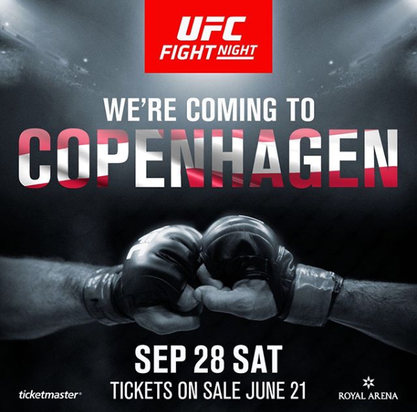 UFC zawita do Danii! Gala w Kopenhadze 28 września!