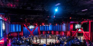 Apex na podium zestawienia hal z największą liczbą gal UFC w ciągu ostatnich 20 lat UFC Apex