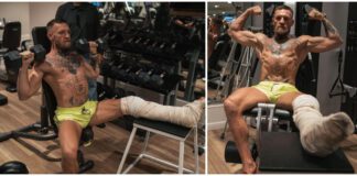 Bez wymówek! Conor McGregor na treningu ze złamaną nogą