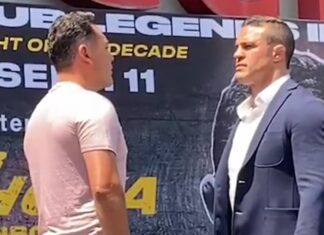 WIDEO: Vitor Belfort i Oscar De La Hoya po raz pierwszy twarzą w twarz przed pięściarskim starciem