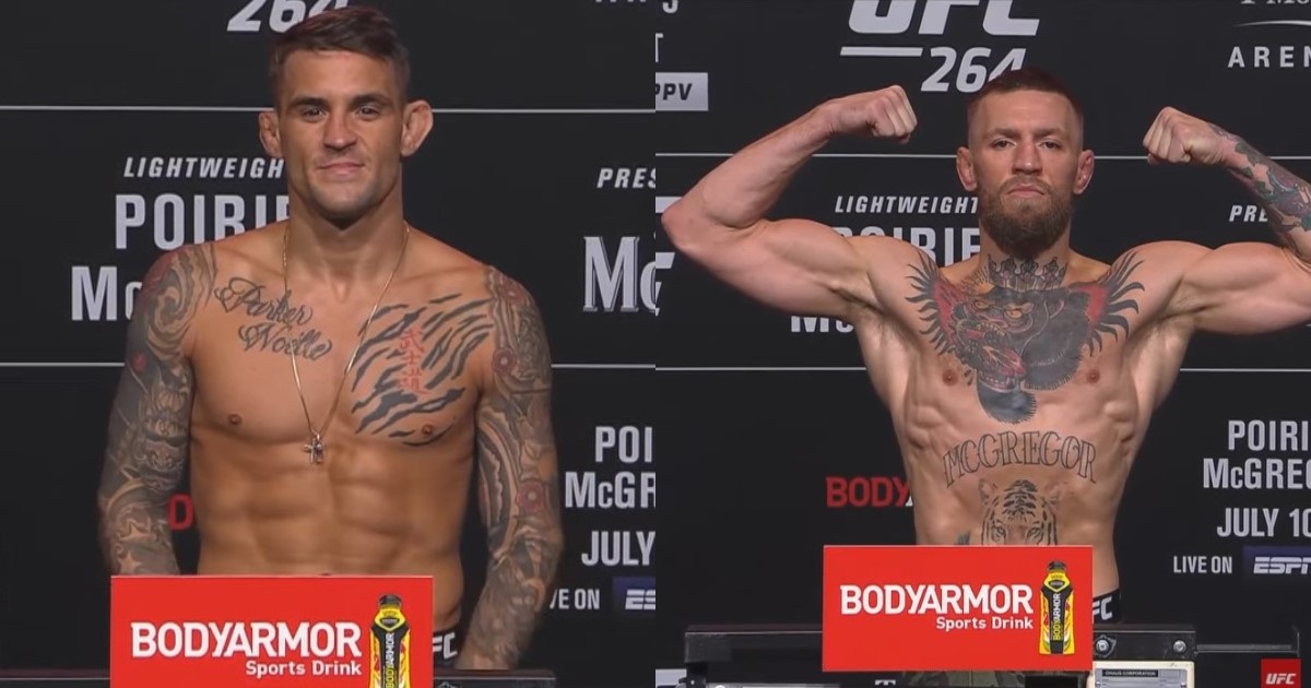 ufc 264 poirier mcgregor ważenie