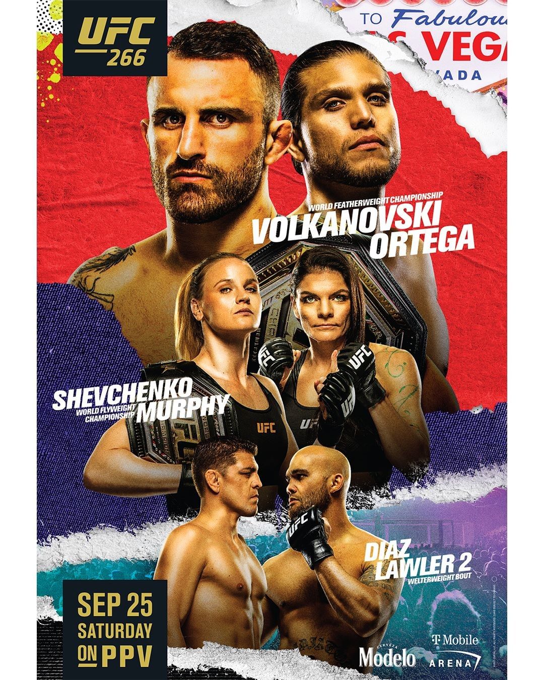 Oficjalny plakat i karta gali UFC 266 z walką Nick Diaz vs Robbie