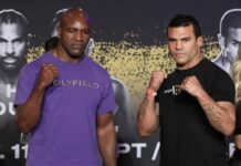 (WIDEO) Spotkania twarzą w twarz – Holyfield vs Belfort, Silva vs Ortiz, Haye vs Fournier