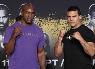 (WIDEO) Spotkania twarzą w twarz – Holyfield vs Belfort, Silva vs Ortiz, Haye vs Fournier