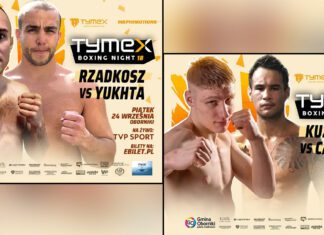 TYMEX Boxing Night 18: Rzadkosz vs Yukhta i Kuździeń vs Castillo na karcie walk