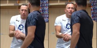 Spotkanie po latach. Georges St. Pierre i Nick Diaz zobaczyli się w szatni przed UFC 266 (WIDEO)