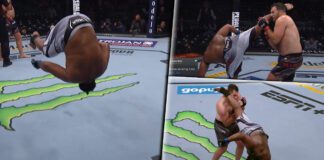 WIDEO: Szalony nokaut obrotówką w wadze ciężkiej na UFC 268! Zawodnik świętował triumf saltem na zad ufc 268 nokaut obrotówka chris barnett