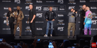 (WIDEO) Awantura przed UFC 268! Szarpanina Usmana z Covingtonem na konferencji prasowej