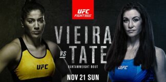 UFC Fight Night: Vieira vs Tate – wyniki gali