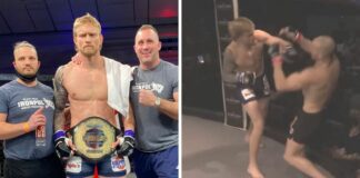 Mariusz Książkiewicz pięknym nokautem zdobywa pas mistrza Unified MMA (WIDEO)