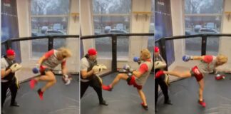 „Chcę być jak Juras” – szef KSW prezentuje obrotowe kopnięcia (WIDEO)