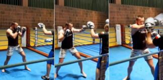 Tomasz Narkun pokazuje szybkość na tarczach przed KSW 66 (WIDEO) narkun