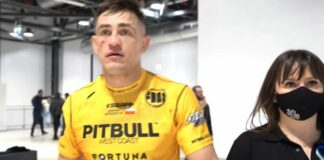 Andrzej Grzebyk schodzi do szatni po przegranej na KSW 67