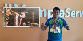 Jednoręki zawodnik notuje piękny nokaut wysokim kopnięcie na gali w Brazylii (WIDEO) marney max