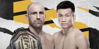 Plakat oraz rozpiska walk gali UFC 273: Volkanovski vs The Korean Zombie
