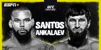 UFC Vegas 50: Santos vs Ankalaev – karta walk, godziny transmisji