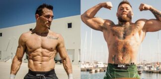 Urijah Faber wskazuje zwycięzcę walki Michaela Chandlera z Conorem McGregorem chandler mcgregor