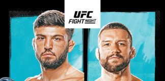 Oficjalny plakat oraz rozpiska gali UFC Vegas 57 z Mateuszem Gamrotem w roli głównej