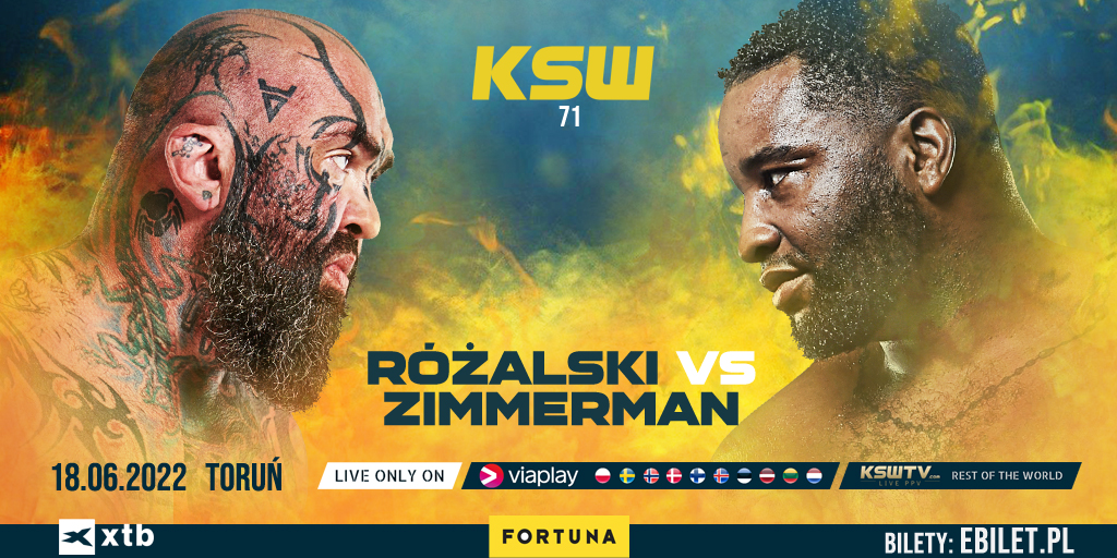 KSW 71: Marcin Różalski zmierzy się z Errolem Zimmermanem na zasadach K1 w małych rękawicach