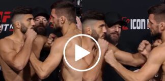 Intensywne spotkanie Gamrota z Tsarukyanem twarzą w twarz na ważeniu przed UFC Vegas 57 (WIDEO)