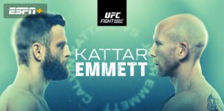 UFC on ESPN 37: Kattar vs Emmett – karta walk, godziny transmisji