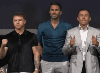 (WIDEO) Pierwsze spotkanie „Canelo” Alvareza i GGG twarzą w twarz przed wielką trylogią