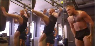 „Oj tak, idealnie!” Zmotywowany Conor McGregor wrócił do treningów kopnięć (WIDEO)