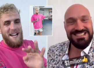 Tyson Fury i Jake Paul zakładają się o milion dolarów o walkę YouTubera z „TNT” (WIDEO)